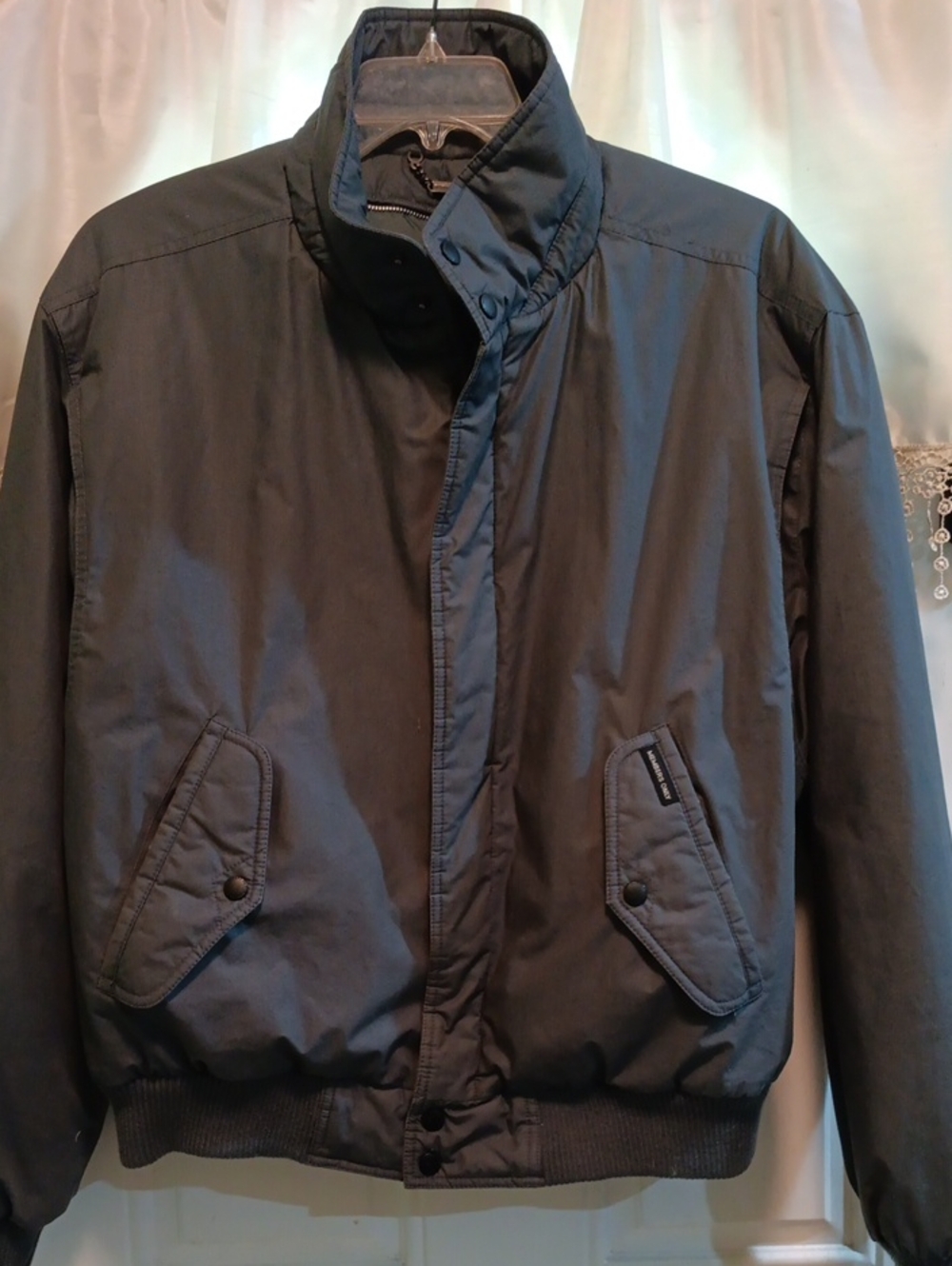 Ng Members Only Men's Dark Gray Bomber Jacket